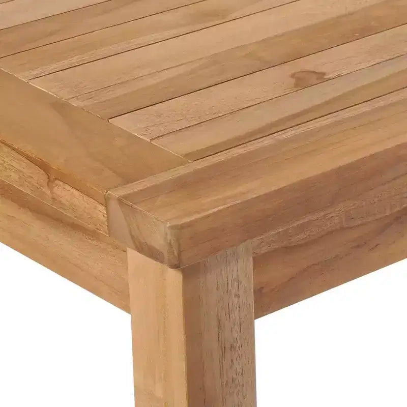 vidaXL Ensemble de Repas de Jardin Teck Naturel Teck Massif Poncé Lisse Standard