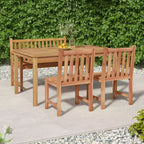 vidaXL Ensemble de Repas de Jardin Teck Naturel Teck Massif Poncé Lisse Standard