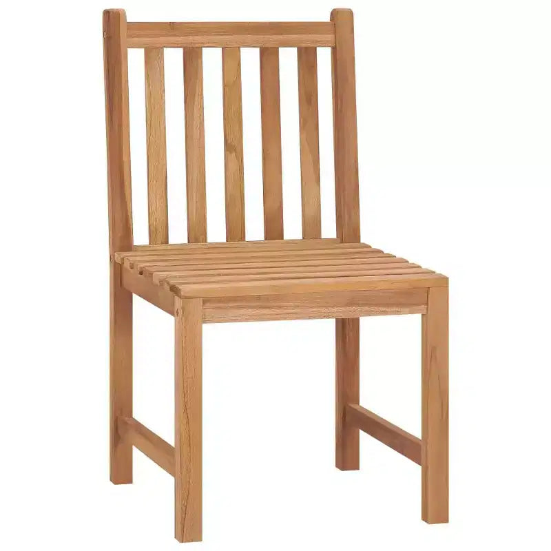 vidaXL Ensemble de Repas de Jardin Teck Naturel Teck Massif Poncé Lisse Standard