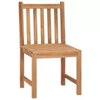 vidaXL Ensemble de Repas de Jardin Teck Naturel Teck Massif Poncé Lisse Standard