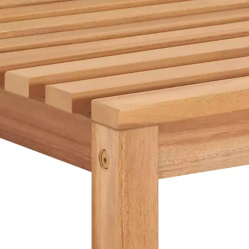 vidaXL Ensemble de Repas de Jardin Teck Naturel Teck Massif Poncé Lisse Standard