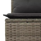 vidaXL Salon de jardin modulaire en résine tressée gris Standard