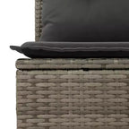 vidaXL Salon de jardin gris en polyrotin Taille unique Modulable