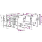 vidaXL Salon de Jardin Ensemble Table et Chaises Mobilier d'extérieur en textilène