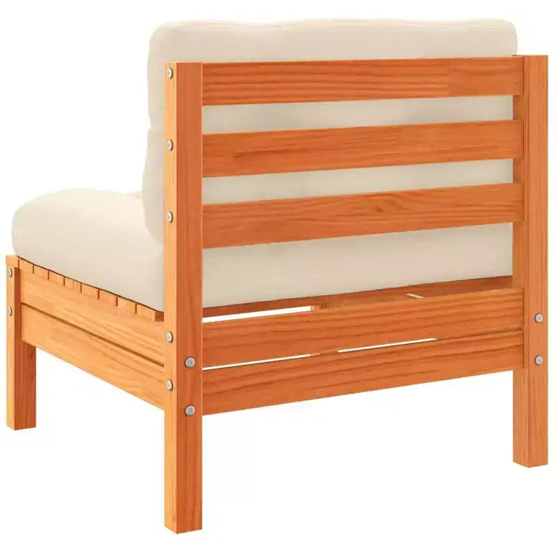 vidaXL Ensemble de canapés de jardin Marron cire Bois de pin massif Grande modularité