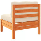 vidaXL Ensemble de canapés de jardin Marron cire Bois de pin massif Grande modularité