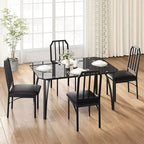 Lot de 2 chaises de cuisine, ensemble de table de salle à manger avec coussin confortable, ensemble de meubles de cuisine avec chaises, convient pour le salon, la cuisine.