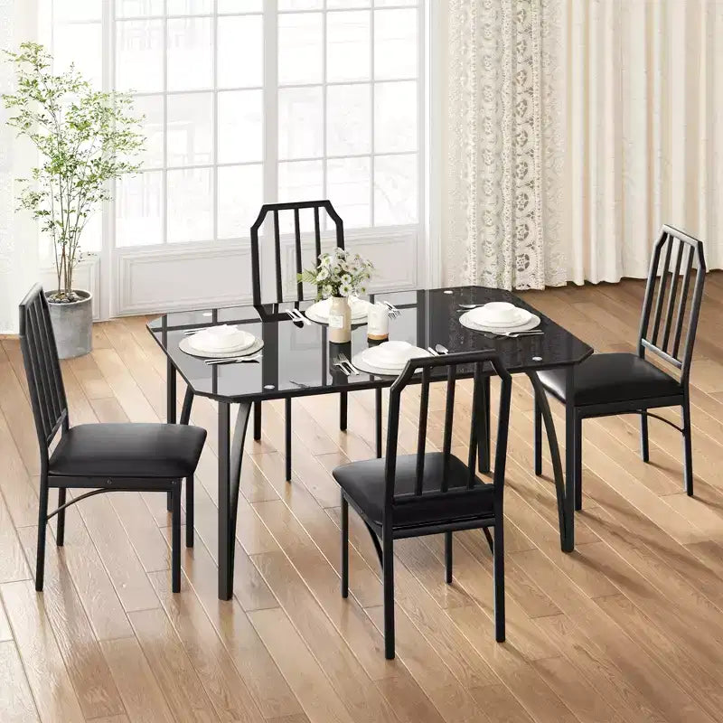Lot de 2 chaises de cuisine, ensemble de table de salle à manger avec coussin confortable, ensemble de meubles de cuisine avec chaises, convient pour le salon, la cuisine.