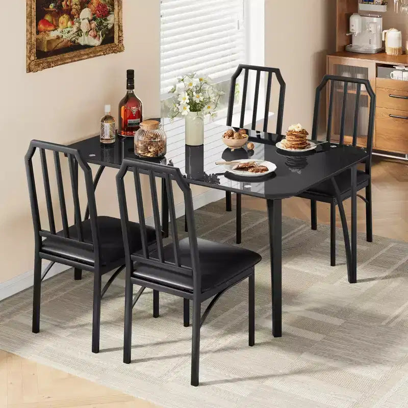 Lot de 2 chaises de cuisine, ensemble de table de salle à manger avec coussin confortable, ensemble de meubles de cuisine avec chaises, convient pour le salon, la cuisine.