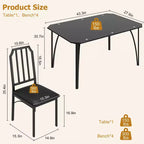 Lot de 2 chaises de cuisine, ensemble de table de salle à manger avec coussin confortable, ensemble de meubles de cuisine avec chaises, convient pour le salon, la cuisine.
