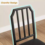 Lot de 2 chaises de cuisine, ensemble de table de salle à manger avec coussin confortable, ensemble de meubles de cuisine avec chaises, convient pour le salon, la cuisine.