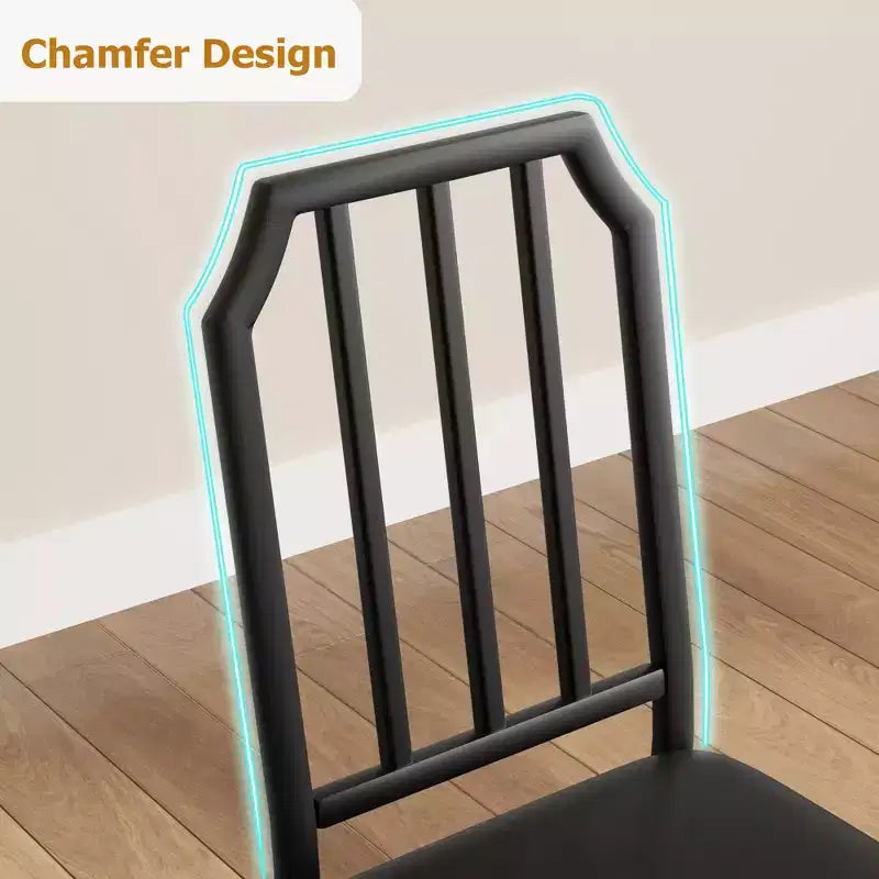 Lot de 2 chaises de cuisine, ensemble de table de salle à manger avec coussin confortable, ensemble de meubles de cuisine avec chaises, convient pour le salon, la cuisine.