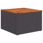 vidaXL Salon de jardin noir en résine tressée 5 pièces modulable