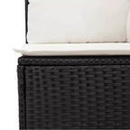 vidaXL Salon de jardin noir en résine tressée 5 pièces modulable