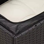 vidaXL Salon de jardin noir en résine tressée 5 pièces modulable