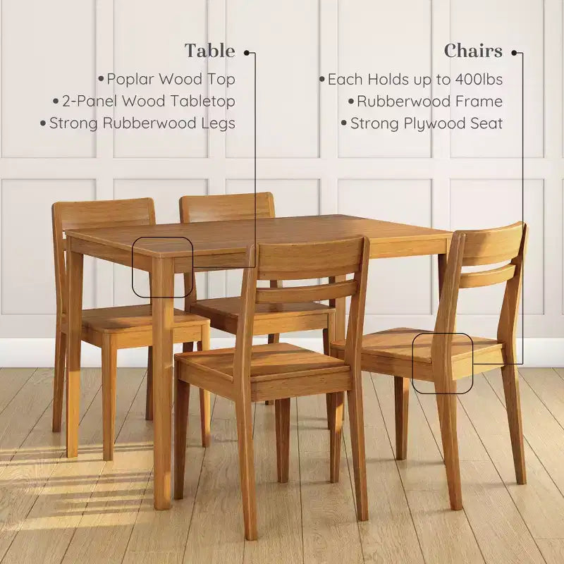 Ensemble chaise et table de salle à manger Crew