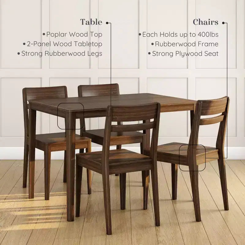 Ensemble chaise et table de salle à manger Crew