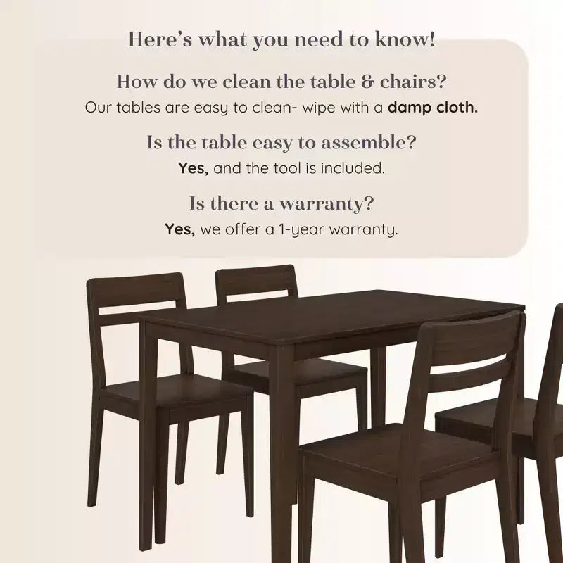 Ensemble chaise et table de salle à manger Crew