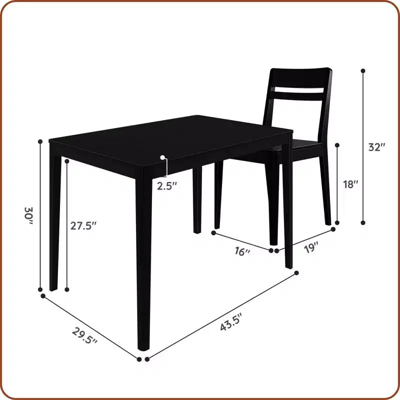 Ensemble chaise et table de salle à manger Crew