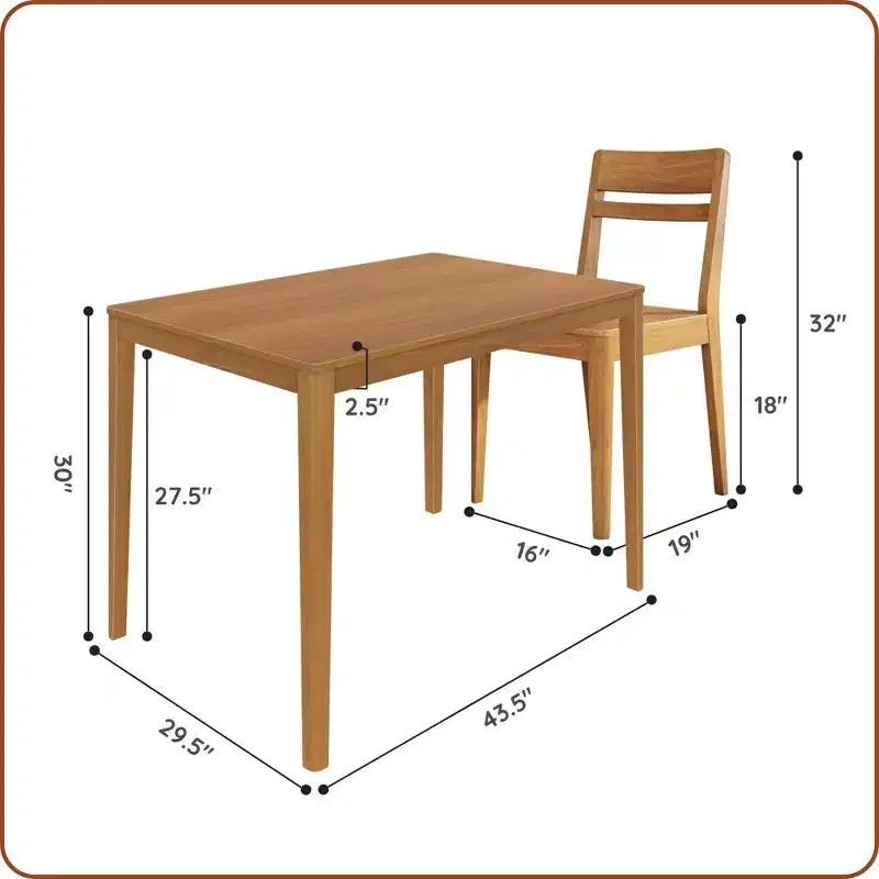 Ensemble chaise et table de salle à manger Crew