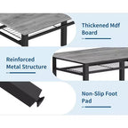 Ensemble table à manger pour 4 personnes, table de cuisine marron avec 2 chaises et un banc, table et banc avec rangement, ensemble de 4 pièces pour petit espace