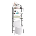 Étagère de rangement 3 niveaux à poser au-dessus des toilettes, organisateur de salle de bain en métal, étagère peu encombrante