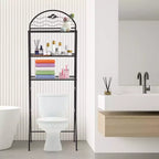 Étagère de rangement 3 niveaux à poser au-dessus des toilettes, organisateur de salle de bain en métal, étagère peu encombrante