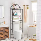 Étagère de rangement 3 niveaux à poser au-dessus des toilettes, organisateur de salle de bain en métal, étagère peu encombrante
