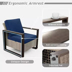 Ensemble de conversation extérieur sectionnel 6 pièces en osier UPTIO