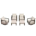 UPTION 6-Piece Wicker Outdoor Sectional Set Patio Conversation