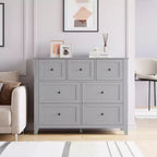 Commode moderne à 7 tiroirs, Armoire de rangement en bois avec tiroirs, Convient aux armoires, couloirs, salons et chambres à coucher