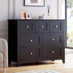 Commode moderne à 7 tiroirs, Armoire de rangement en bois avec tiroirs, Convient aux armoires, couloirs, salons et chambres à coucher
