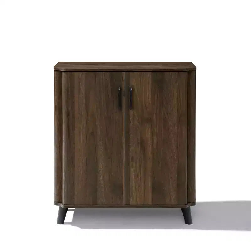 Meuble d'appoint 31,5 W avec portes, meuble de rangement de style Mid-Century pour salon, salle à manger, entrée, chêne foncé