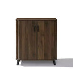 Meuble d'appoint 31,5 W avec portes, meuble de rangement de style Mid-Century pour salon, salle à manger, entrée, chêne foncé