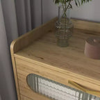 Commode de chambre à 6 tiroirs, commode double avec station de charge, commode en rotin, commode haute avec tiroirs