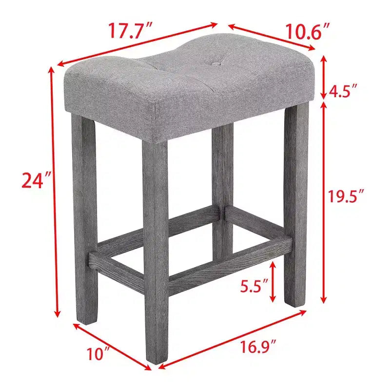 Ensemble table de bar et 4 tabourets de bar style ferme Okak 5 pièces pour cuisine, salle à manger, ensemble dînette vintage avec cadre en bois massif