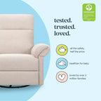 Fauteuil inclinable et planeur pivotant avec appui-tête et accoudoirs réglables