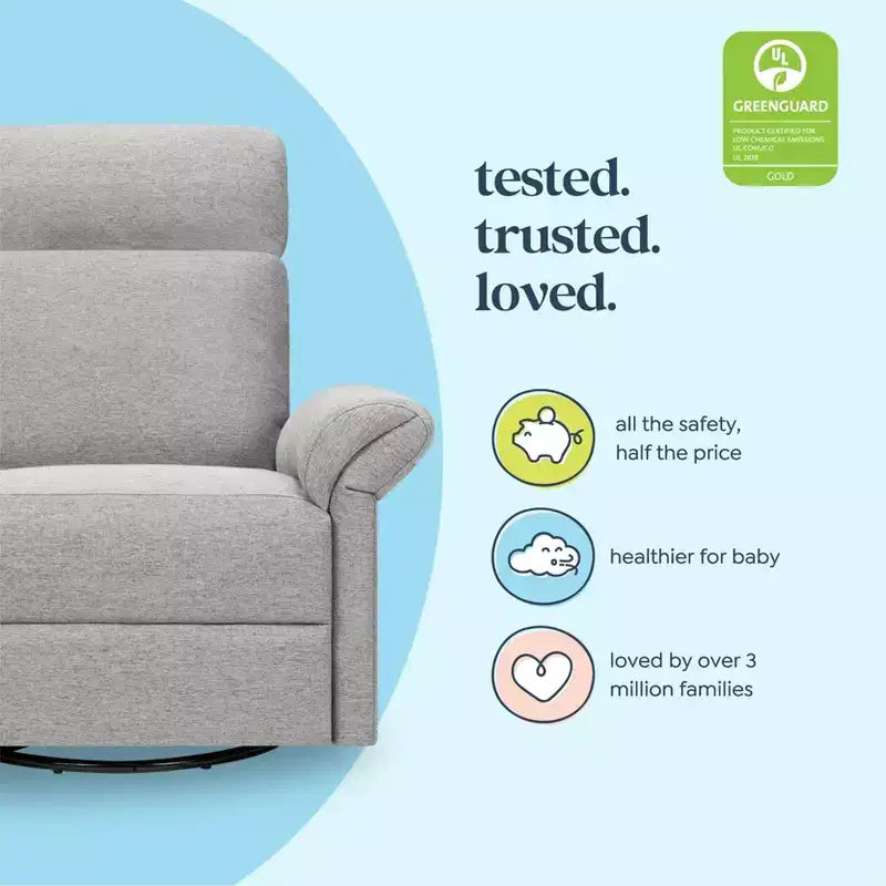 Fauteuil inclinable et planeur pivotant avec appui-tête et accoudoirs réglables