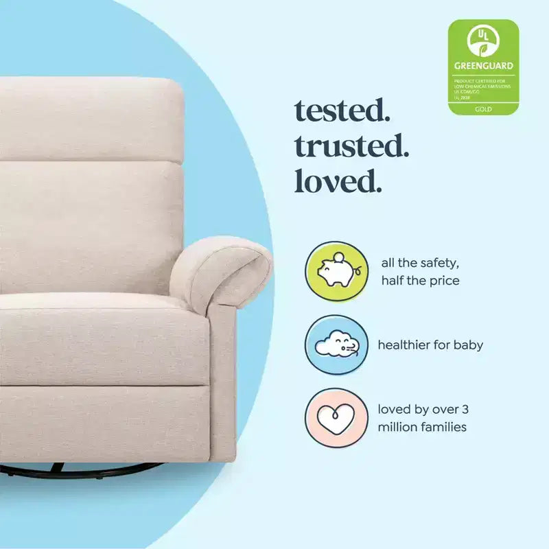 Fauteuil inclinable et planeur pivotant avec appui-tête et accoudoirs réglables