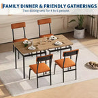 Ensemble de table à manger industrielle pour 2 personnes, table de cuisine en bois, ensemble de meubles de coin repas style ferme, pour salle à manger, appartement, studio