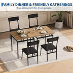 Ensemble de table à manger industrielle pour 2 personnes, table de cuisine en bois, ensemble de meubles de coin repas style ferme, pour salle à manger, appartement, studio