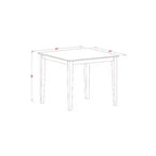Ensemble table hauteur comptoir - Set de salle à manger 3 pièces avec tabourets - Table de cuisine rustique
