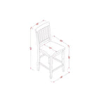 Ensemble table hauteur comptoir - Set de salle à manger 3 pièces avec tabourets - Table de cuisine rustique