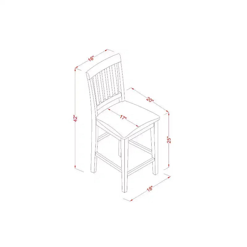Ensemble table hauteur comptoir - Set de salle à manger 3 pièces avec tabourets - Table de cuisine rustique
