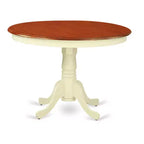 Ensemble table à manger ronde 5 pièces - Table de 107 cm et 4 chaises - Ensemble de cuisine style baroque