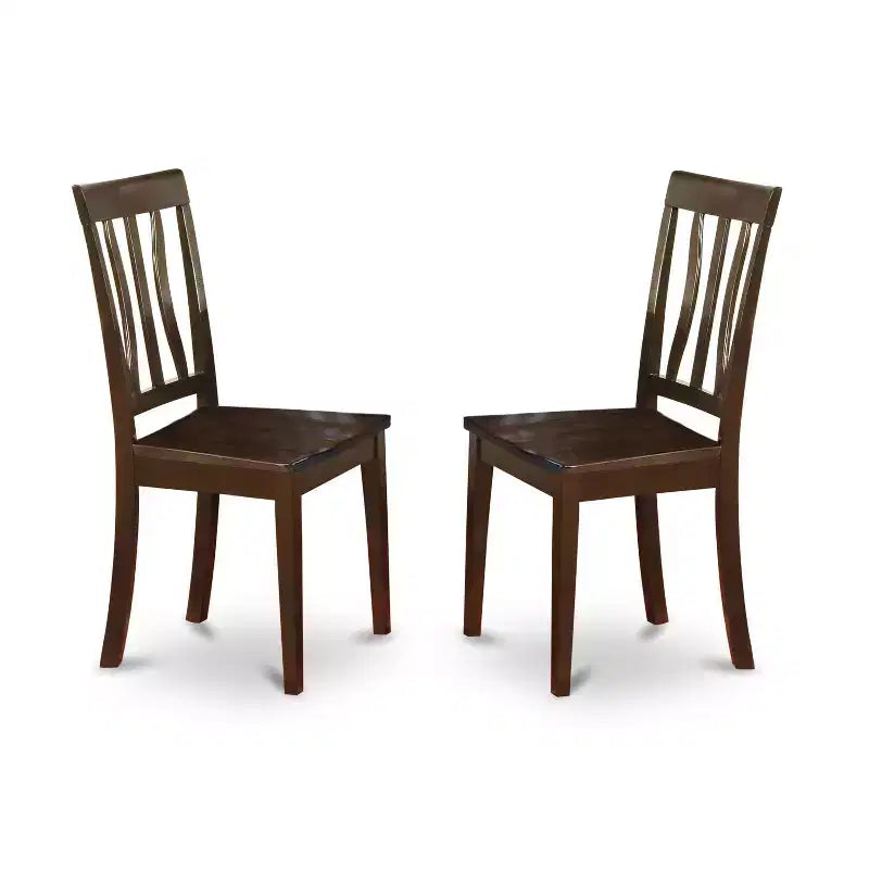 Ensemble de salle à manger 6 pièces – Table rectangulaire et 4 chaises avec banc – Fini cappuccino – Table de 54/66