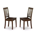 Ensemble de salle à manger 6 pièces – Table rectangulaire et 4 chaises avec banc – Fini cappuccino – Table de 54/66