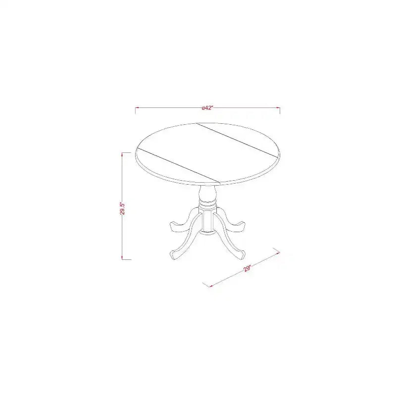 Ensemble de salle à manger 3 pièces, dessus en bois massif blanc, rond, rembourré, peut accueillir 4 personnes