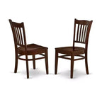 Ensemble de salle à manger rectangulaire 7 pièces Table de 60 pouces avec 6 chaises de cuisine en bois