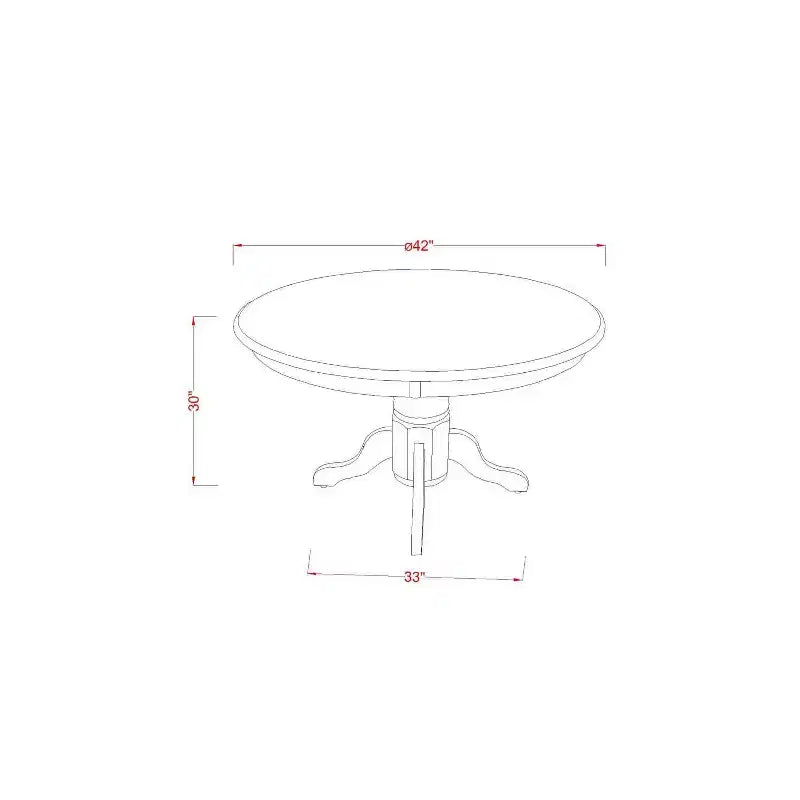 Ensemble Table à Manger Ronde 3 pièces - Table de 42 pouces et 2 Chaises Parsons - Pieds Blanc Lin - Tissu Beige Clair